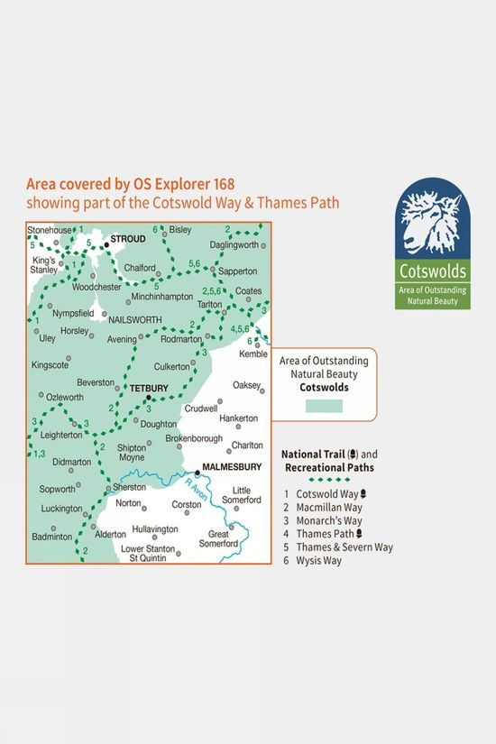 Explorer Map 168 Stroud Tetbury And Malmesbury