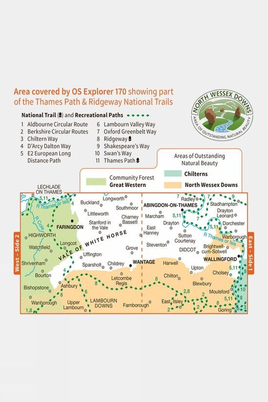 Explorer Map 170 Vale Of White Horse Abingdon And Wantage
