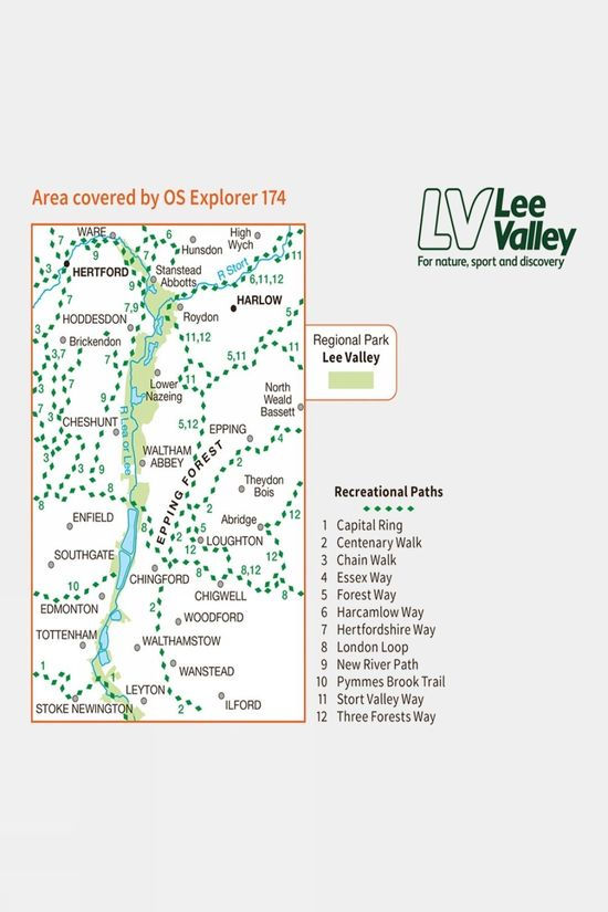 Explorer Map 174 Epping Forest And Lee Valley
