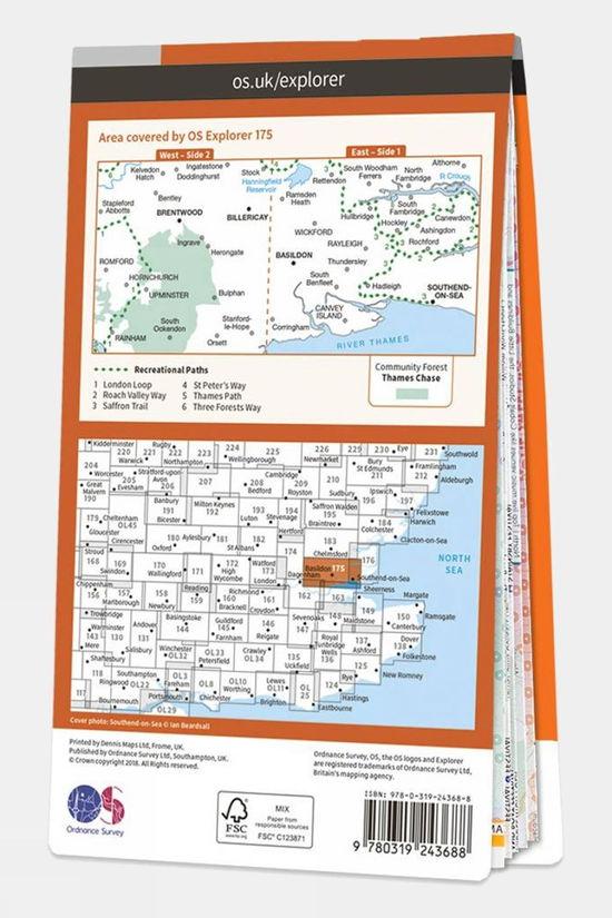 Explorer Map 175 Southend-on-Sea And Basildon