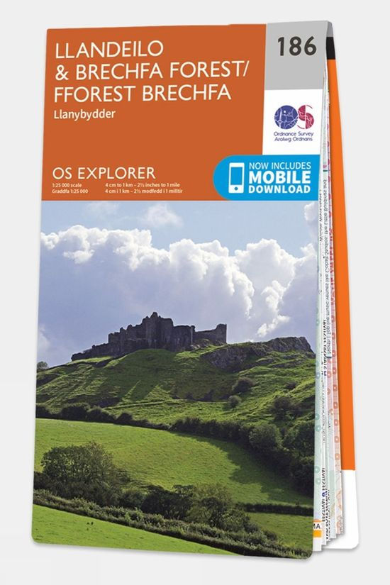 Explorer Map 186 Llandeilo and Brechfa Forest