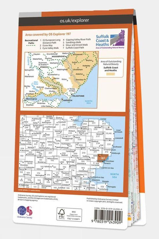 Explorer Map 197 Ipswich Felixstowe And Harwich