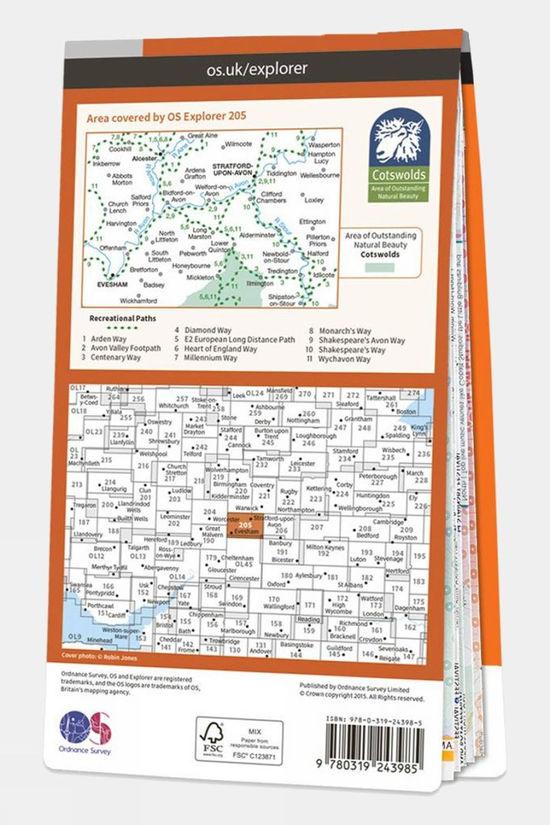 Explorer Map 205 Stratford-upon-Avon And Evesham