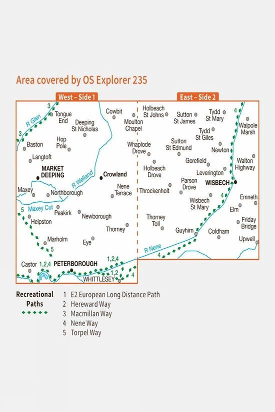 Explorer Map 235 Wisbech And Peterborough North