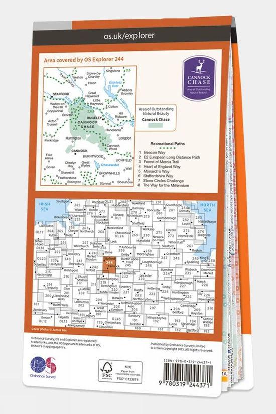 Explorer Map 244 Cannock Chase And Chasewater
