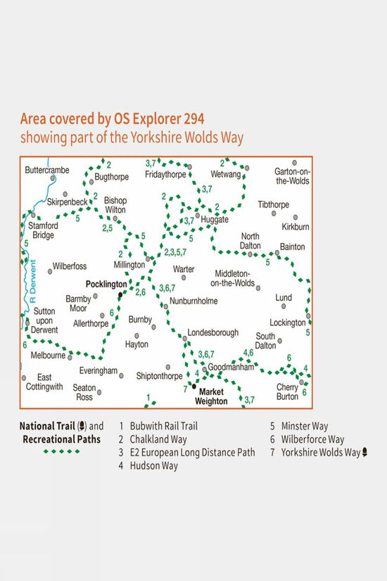 Explorer Map 294 Market Weighton And Yorkshire Wolds Central