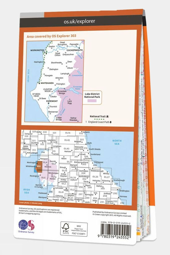 Explorer Map 303 Whitehaven And Workington