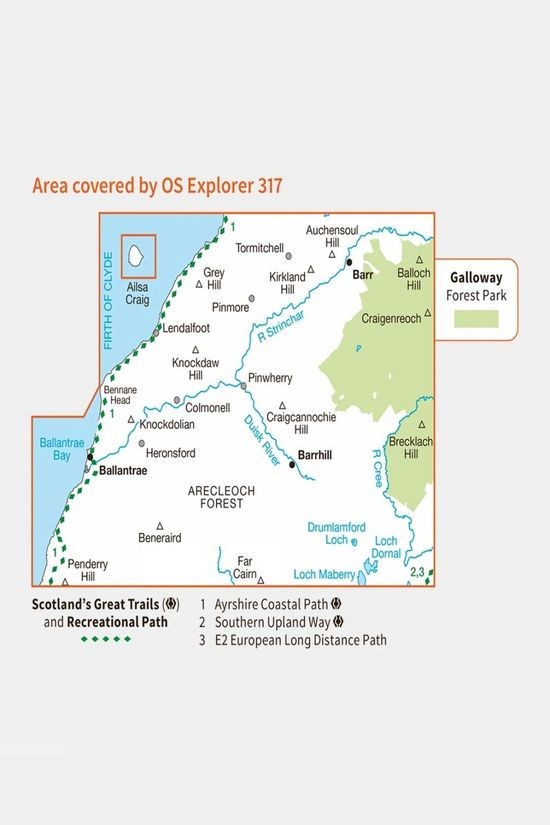 Explorer Map 317 Ballantrae Barr And Barrhill