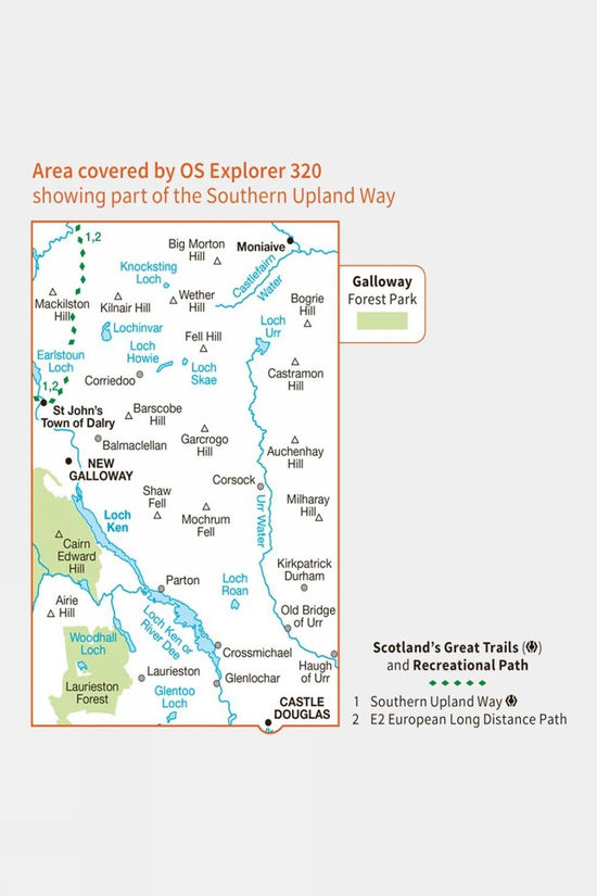 Explorer Map 320 Castle Douglas Loch Ken And New Galloway