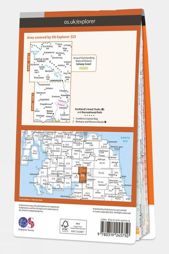 Explorer Map 323 Eskdale And Castle O'er Forest