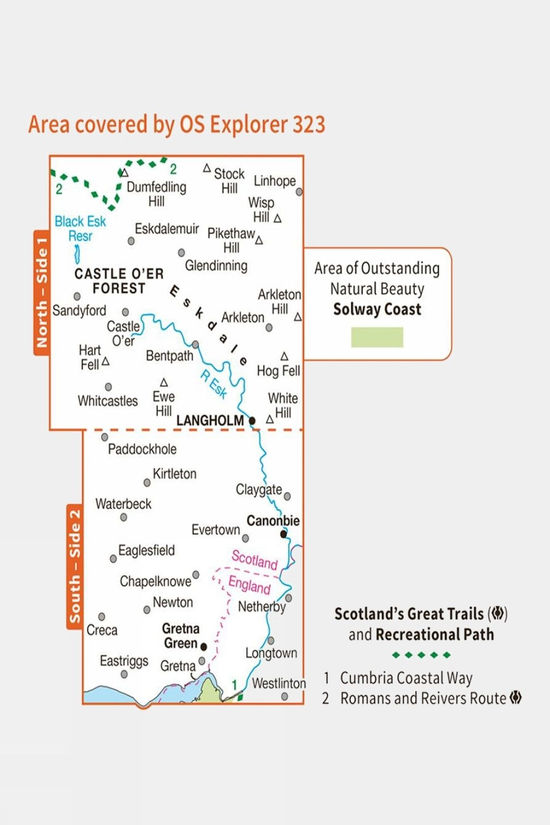Explorer Map 323 Eskdale And Castle O'er Forest