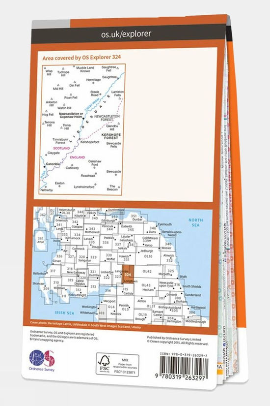 Explorer Map 324 Liddesdale And Kershope Forest