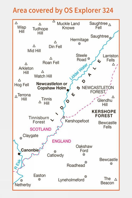 Explorer Map 324 Liddesdale And Kershope Forest