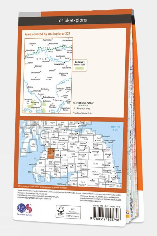 Explorer Map 327 Cumnock And Dalmellington