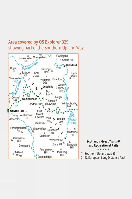 Explorer Map 329 Lowther Hills Sanquhar And Leadhills