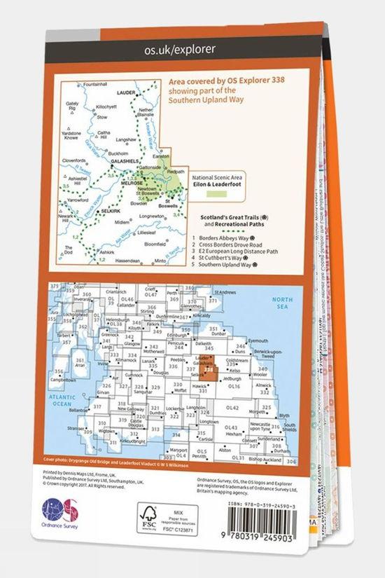 Explorer Map 338 Galashiels Selkirk And Melrose
