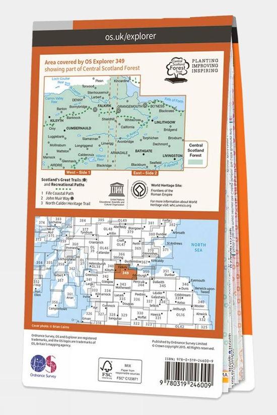 Explorer Map 349 Falkirk Cumbernauld And Livingston