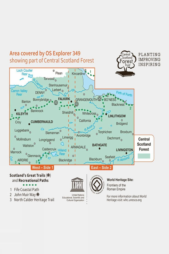 Explorer Map 349 Falkirk Cumbernauld And Livingston