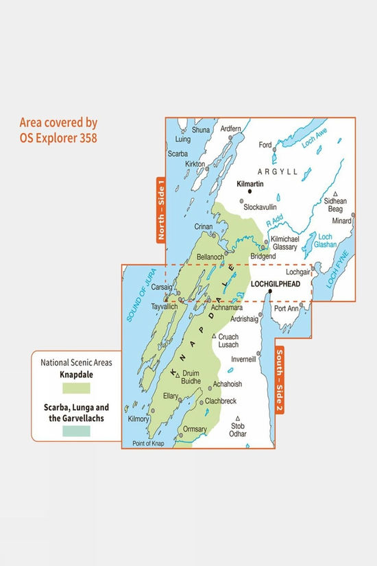 Explorer Map 358 Lochgilphead And Knapdale North