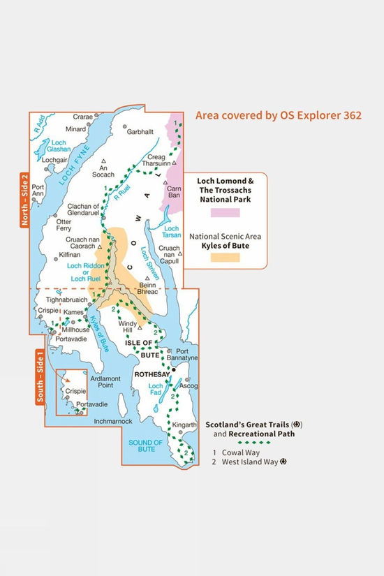 Explorer Map 362 Cowal West And Isle Of Bute