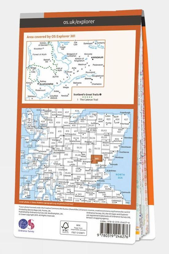 Explorer Map 381 Blairgowrie Kirriemuir And Glamis