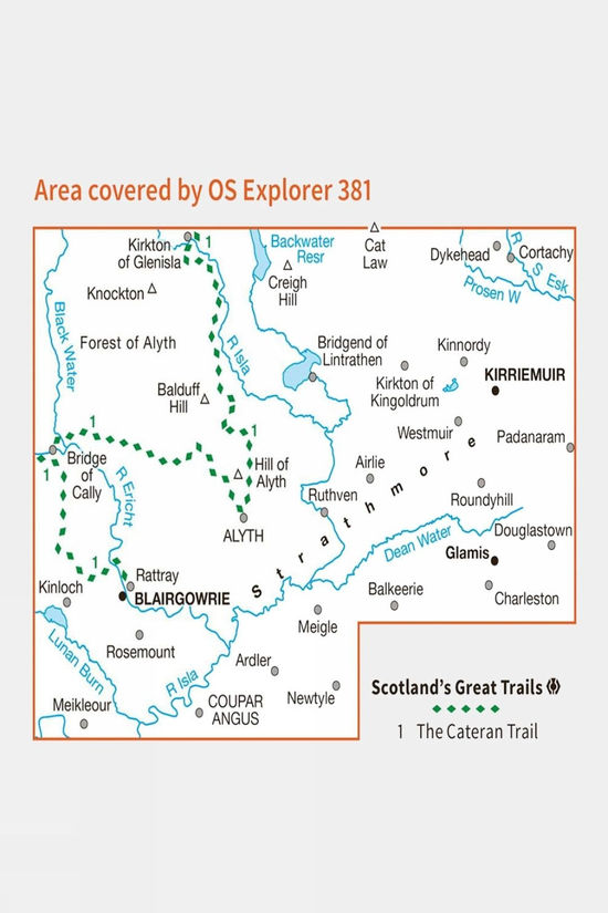 Explorer Map 381 Blairgowrie Kirriemuir And Glamis