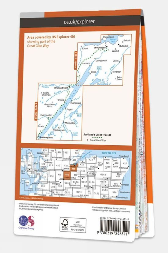 Explorer Map 416 Inverness Loch Ness And Culloden