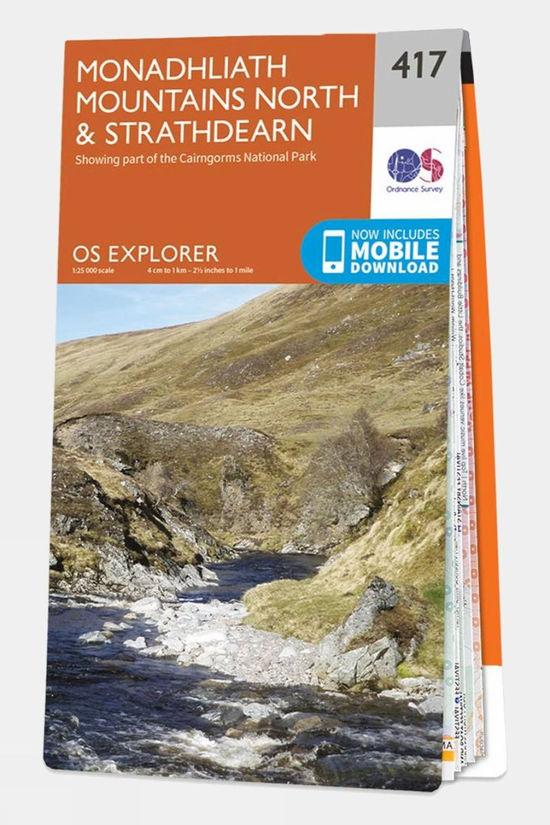 Explorer Map 417 Monadhliath Mountains North and Strathdearn