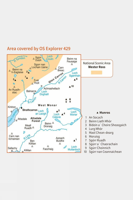 Explorer Map 429 Glen Carron And West Monar
