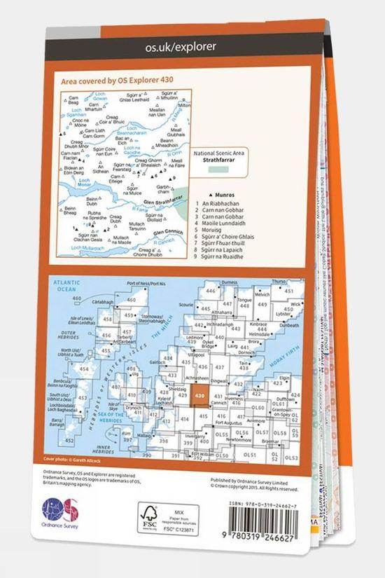 Explorer Map 430 Loch Monar Glen Cannich And Glen Strathfarrar