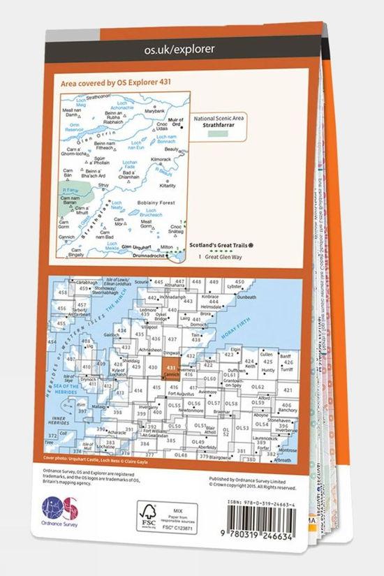 Explorer Map 431 Glen Urquhart And Strathglass
