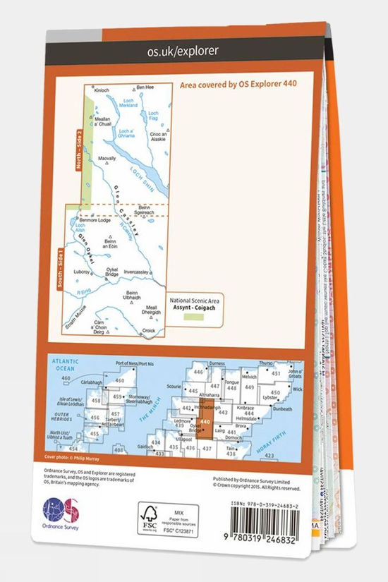 Explorer Map 440 Glen Cassley And Glen Oykel