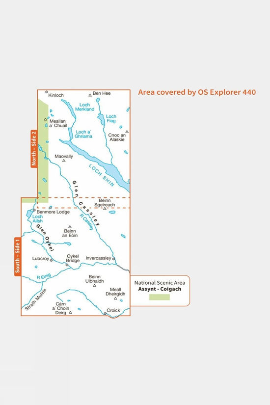 Explorer Map 440 Glen Cassley And Glen Oykel