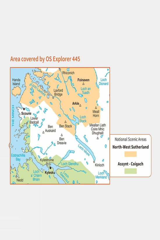 Explorer Map 445 Foinaven Arkle Kylesku And Scourie