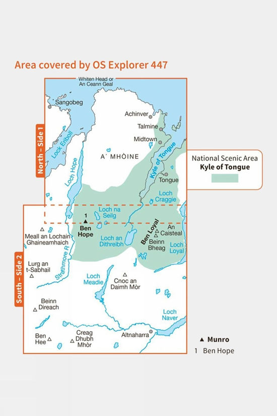 Explorer Map 447 Ben Hope Ben Loyal And Kyle Of Tongue