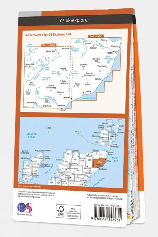 Explorer Map 450 Wick And The Flow Country