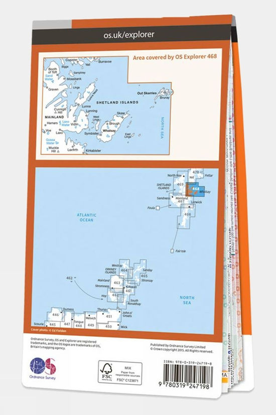 Explorer Map 468 Shetland - Mainland North East