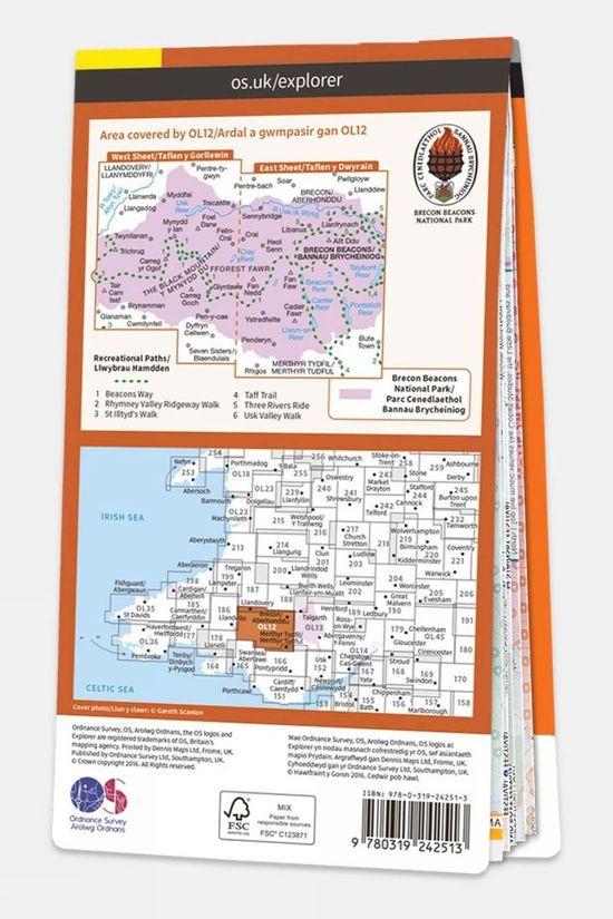 Explorer Map OL12 Brecon Beacons National Park - Western And Central Area