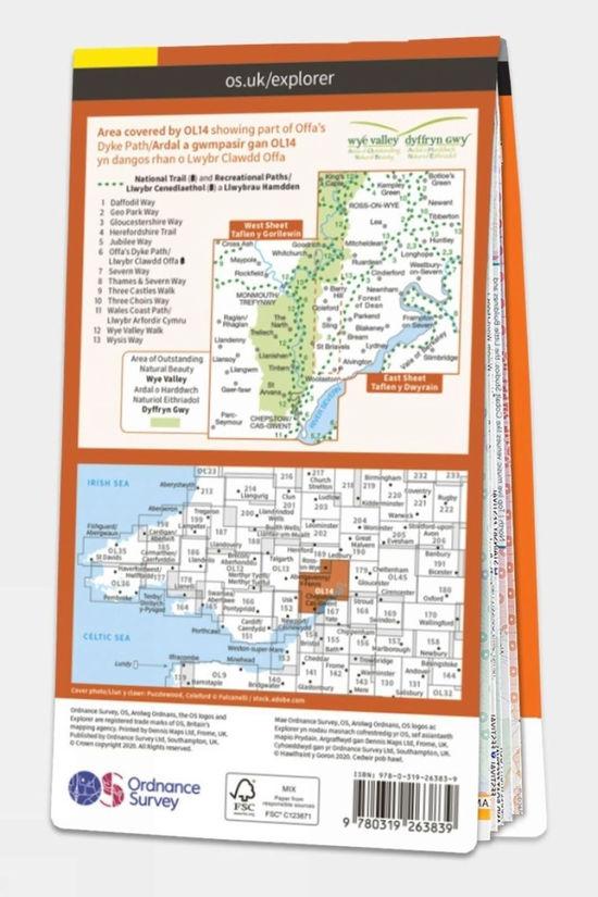 Explorer Map OL14 Wye Valley And Forest Of Dean