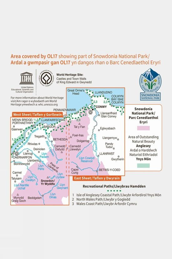 Explorer Map OL17 Snowdon And Conwy Valley