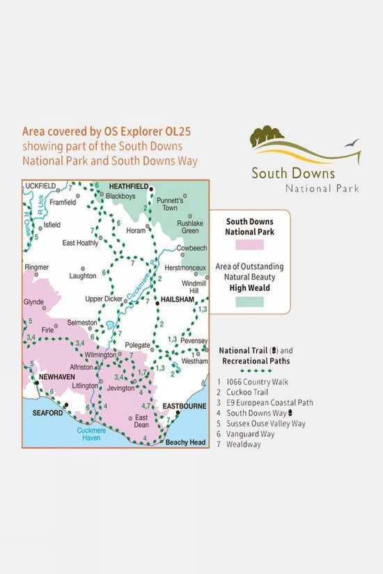 Explorer Map OL25 Eastbourne And Beachy Head