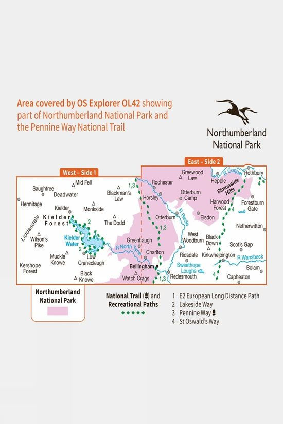 Explorer Map OL42 Kielder Water And Forest