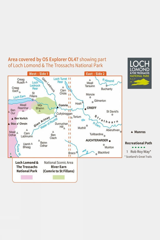 Explorer Map OL47 Crieff Comrie And Glen Artney