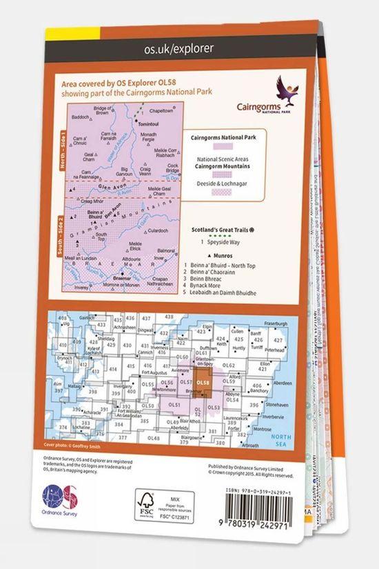 Explorer Map OL58 Braemar Tomintoul And Glen Avon