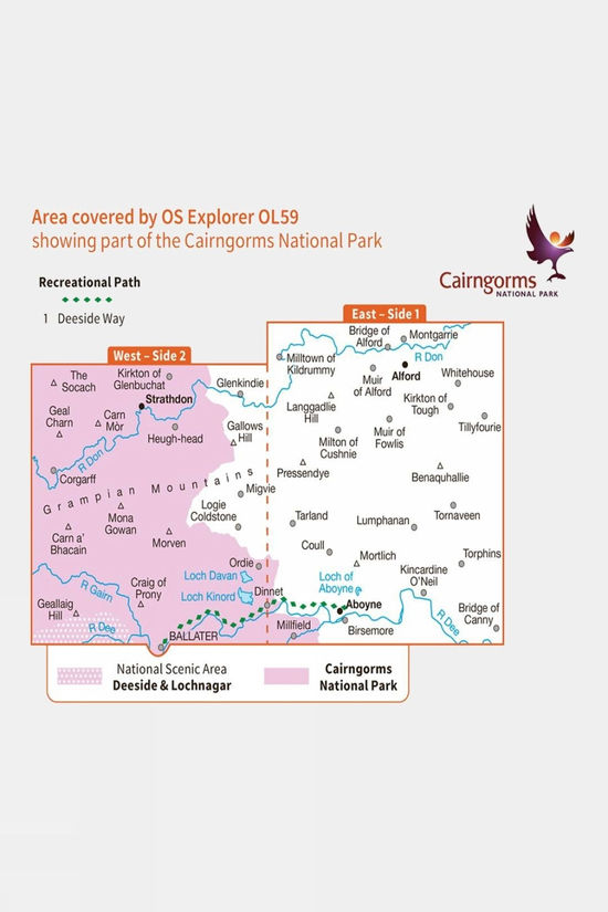 Explorer Map OL59 Aboyne Alford And Strathdon