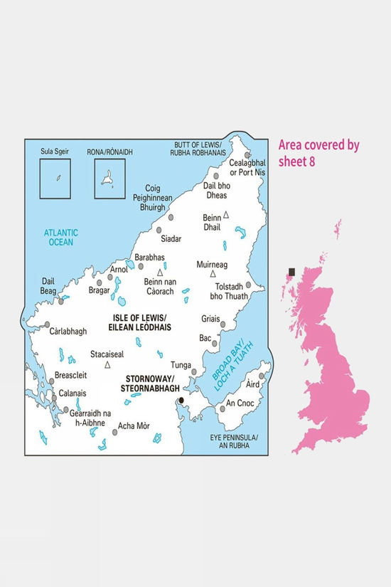 Landranger Map 08 Stornoway And North Lewis