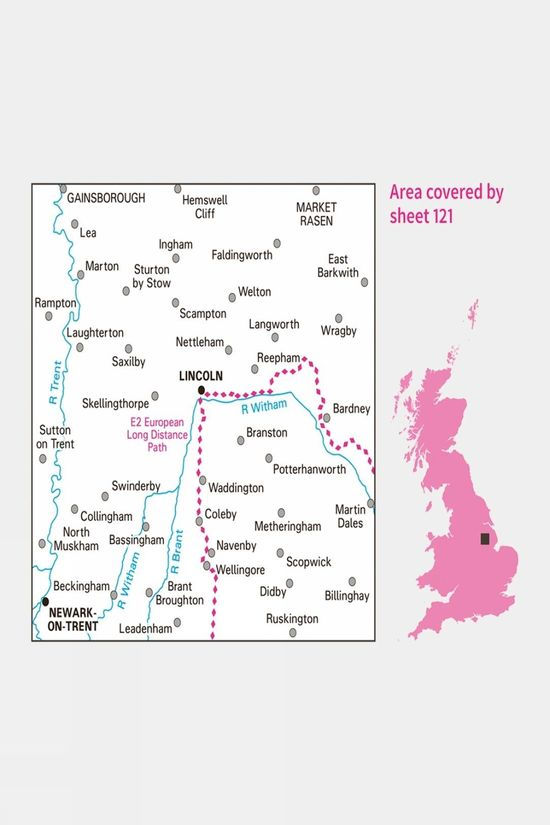Landranger Map 121 Lincoln And Newark-on-Trent