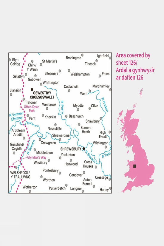Landranger Map 126 Shrewsbury And Oswestry