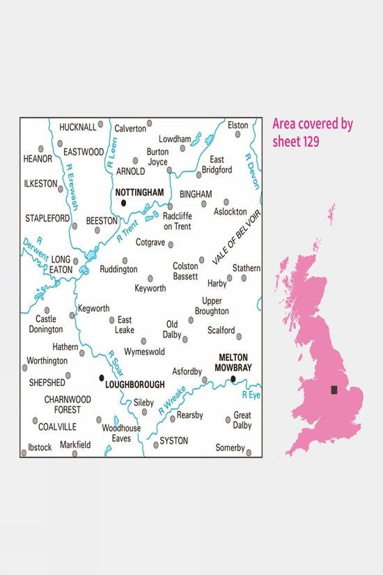 Landranger Map 129 Nottingham And Loughborough