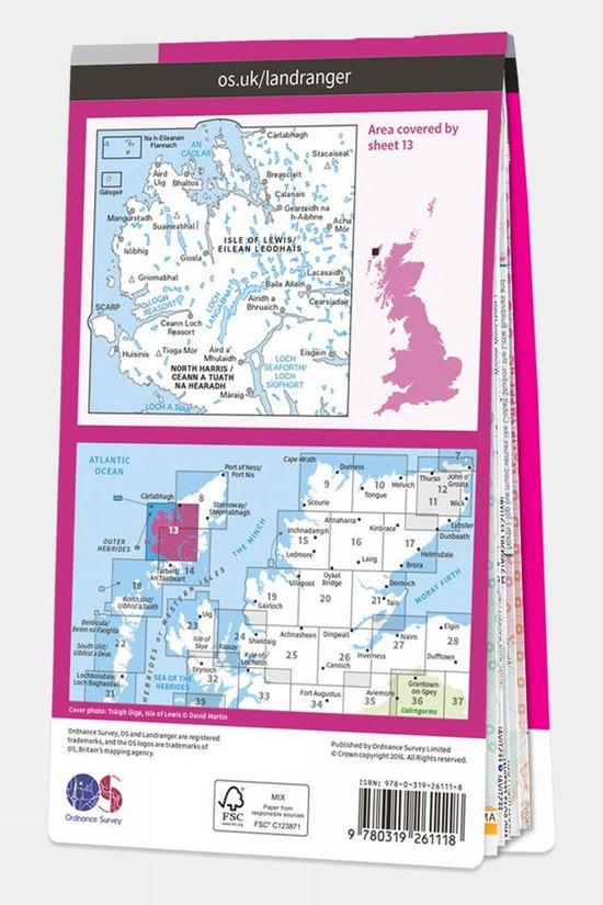 Landranger Map 13 West Lewis And North Harris
